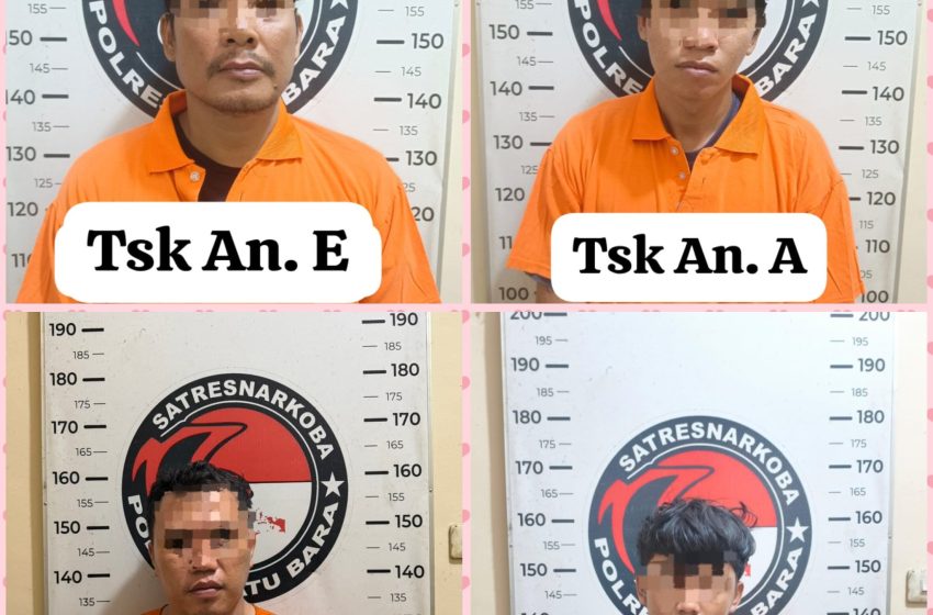  Polres Batu Bara Ungkap Kasus Peredaran Narkotika, 4 Tersangka Diamankan