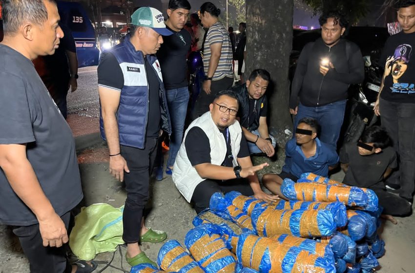  Kejar – Kejaran Hingga Harus Tabrak Mobil Pelaku, Polisi Gagalkan Pengiriman 93 Kg Ganja
