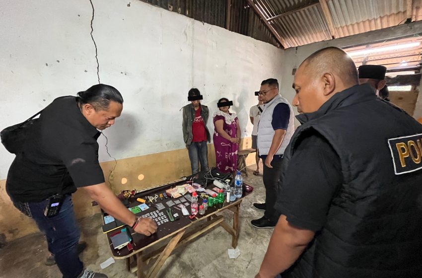  Polisi Gerebek Rumah Sarang Narkoba di Jalan PWI Gang Gitar Percut, 1 Wanita Diringkus 