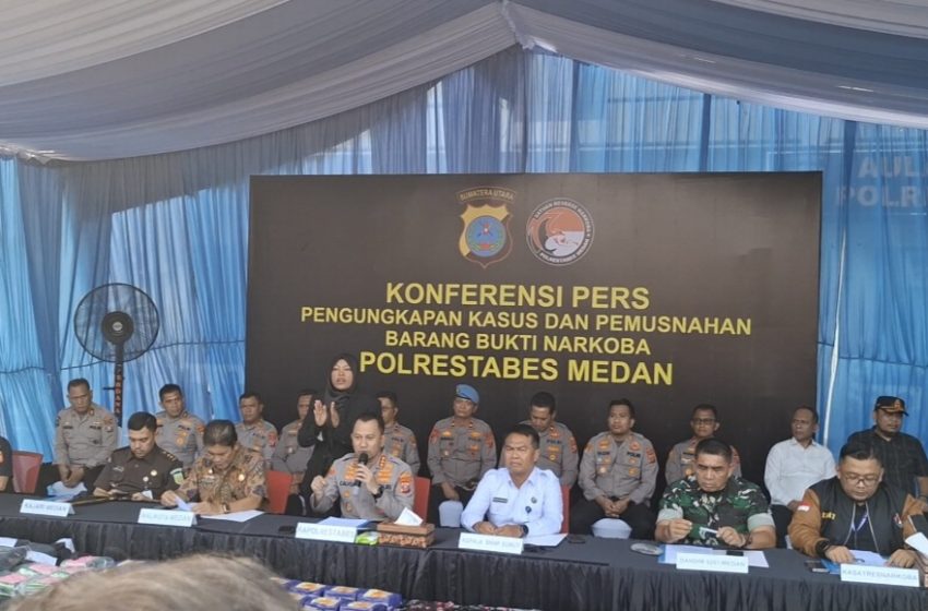  Selama 300 Hari, Polrestabes Medan Ungkap 1187 Kasus dan Musnahkan Ratusan Kilogram Narkoba