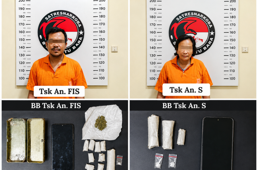  Satresnarkoba Polres Batu Bara Bongkar Peredaran Ganja dan Shabu di Air Putih, Dua Orang Diamankan