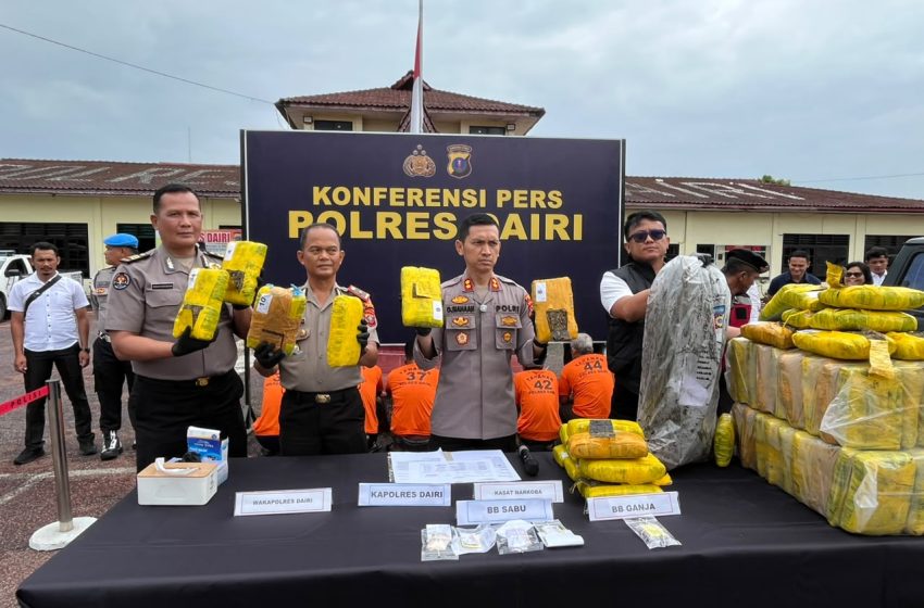  Perangi Narkoba, Polres Dairi Ungkap 33 Kasus dan Sita 70 Kg Ganja