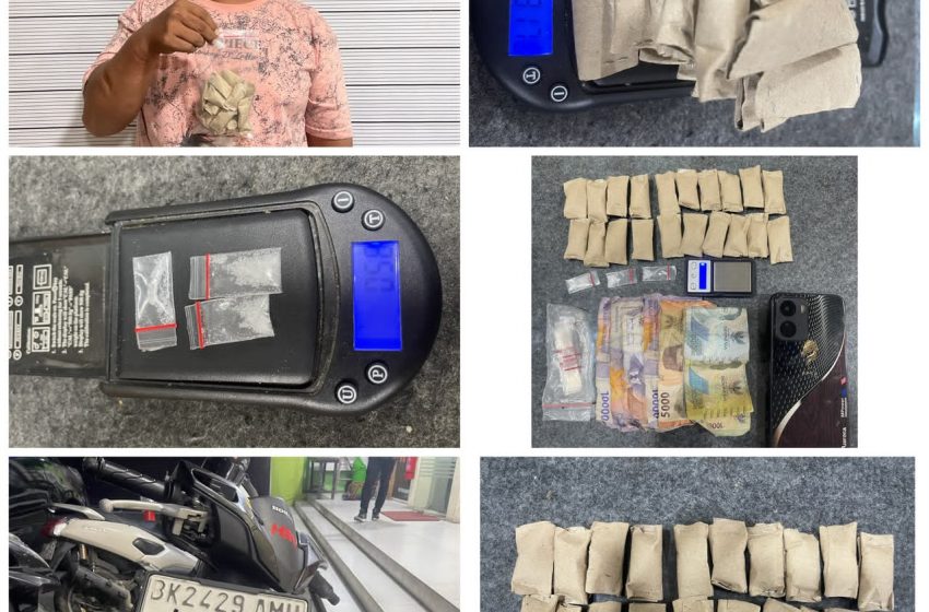  Polisi Ringkus Seorang Pengedar Sabu dan Ganja di Pinggiran Rel Sutomo Medan 