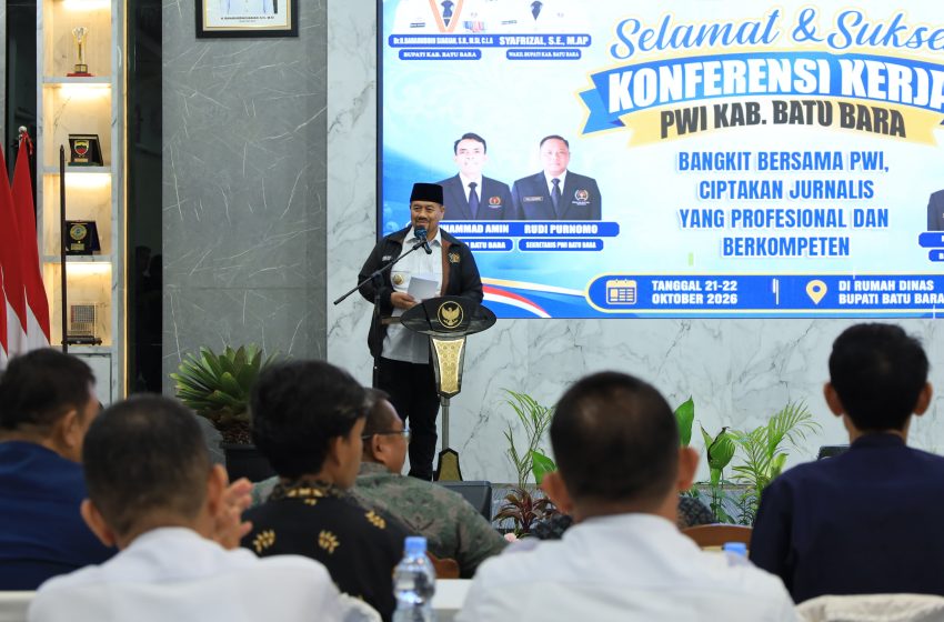  Bupati Batu Bara Buka Konferensi Kerja PWI 2026, Tekankan Profesionalisme dan Integritas Wartawan
