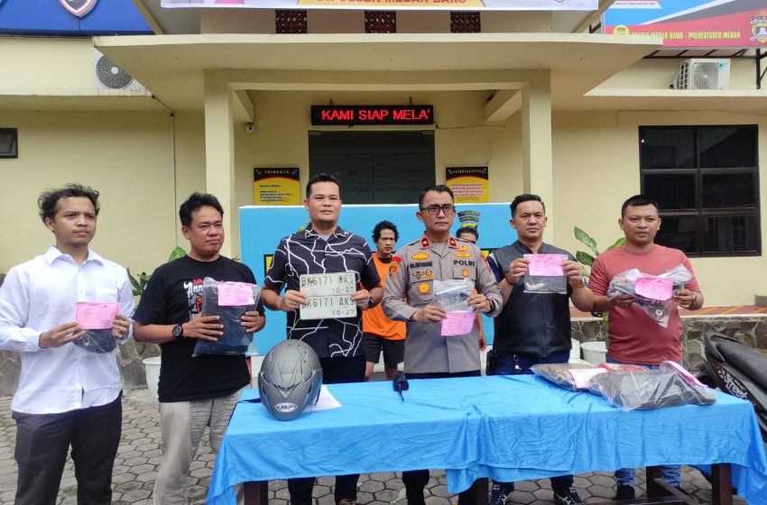  Polsek Medan Baru Ringkus dan Tembak Pelaku Curanmor Gunakan Pistol Softgun
